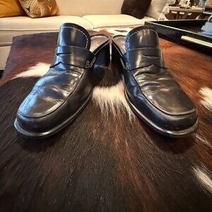 FRANCO SARTO LEATHER LOAFER MULES - SZ 7.5